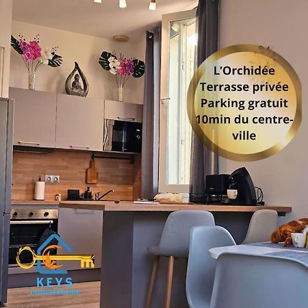 L'Orchidee, Proche De La Gare Avec Clim Et Terrasse Apartment นาร์บอนน์ ภายนอก รูปภาพ