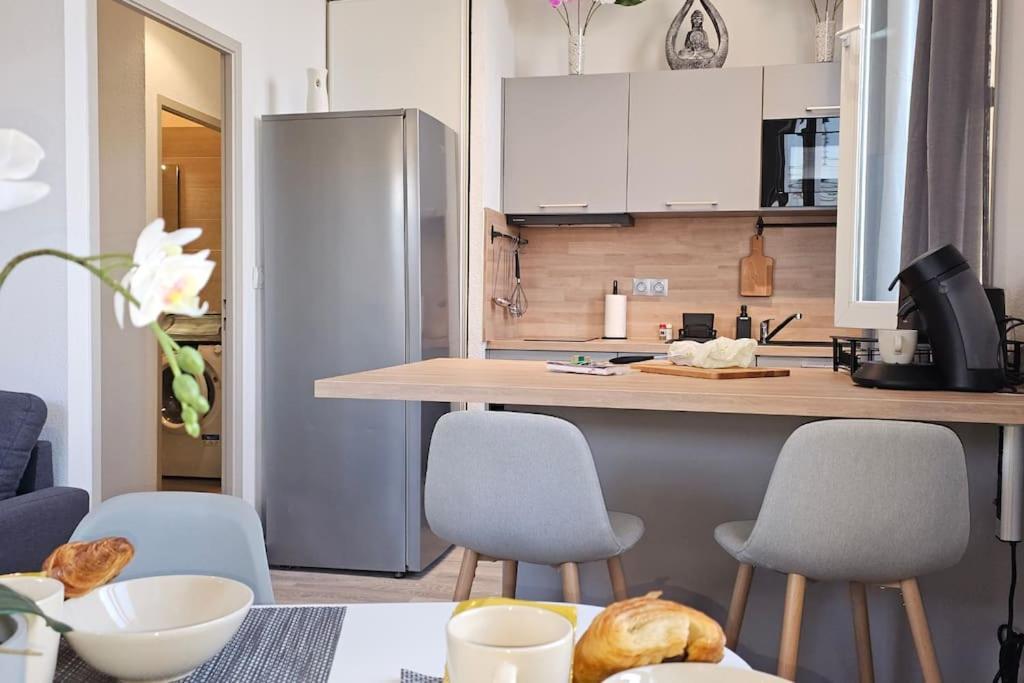 L'Orchidee, Proche De La Gare Avec Clim Et Terrasse Apartment นาร์บอนน์ ภายนอก รูปภาพ
