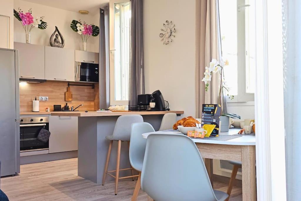 L'Orchidee, Proche De La Gare Avec Clim Et Terrasse Apartment นาร์บอนน์ ภายนอก รูปภาพ