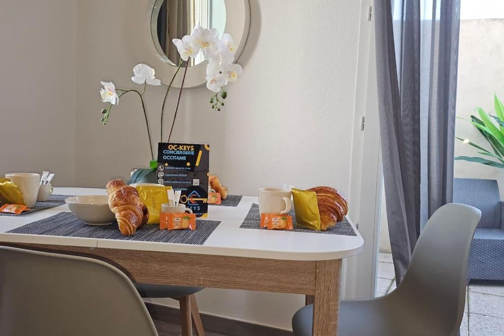 L'Orchidee, Proche De La Gare Avec Clim Et Terrasse Apartment นาร์บอนน์ ภายนอก รูปภาพ